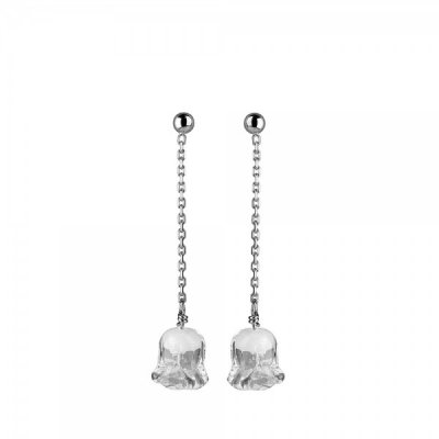 boucles oreilles en cristal et argent muguet Lalique