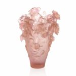 Vase magnum rose passion Daum