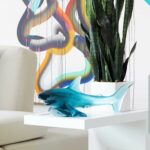 requin en cristal bleu Persepolis Lalique France