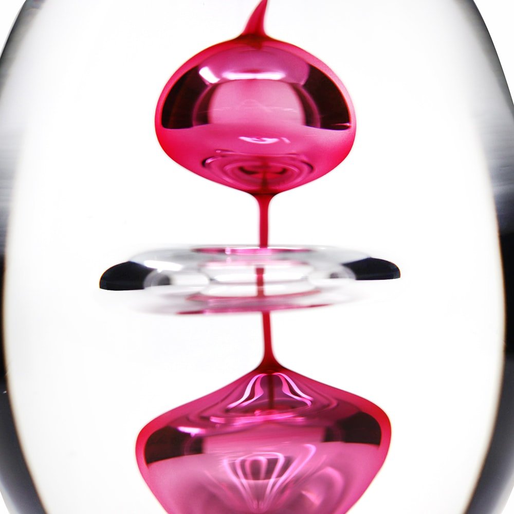 3 elements crystal egg paperweight 2 presse-papier-verre-rose