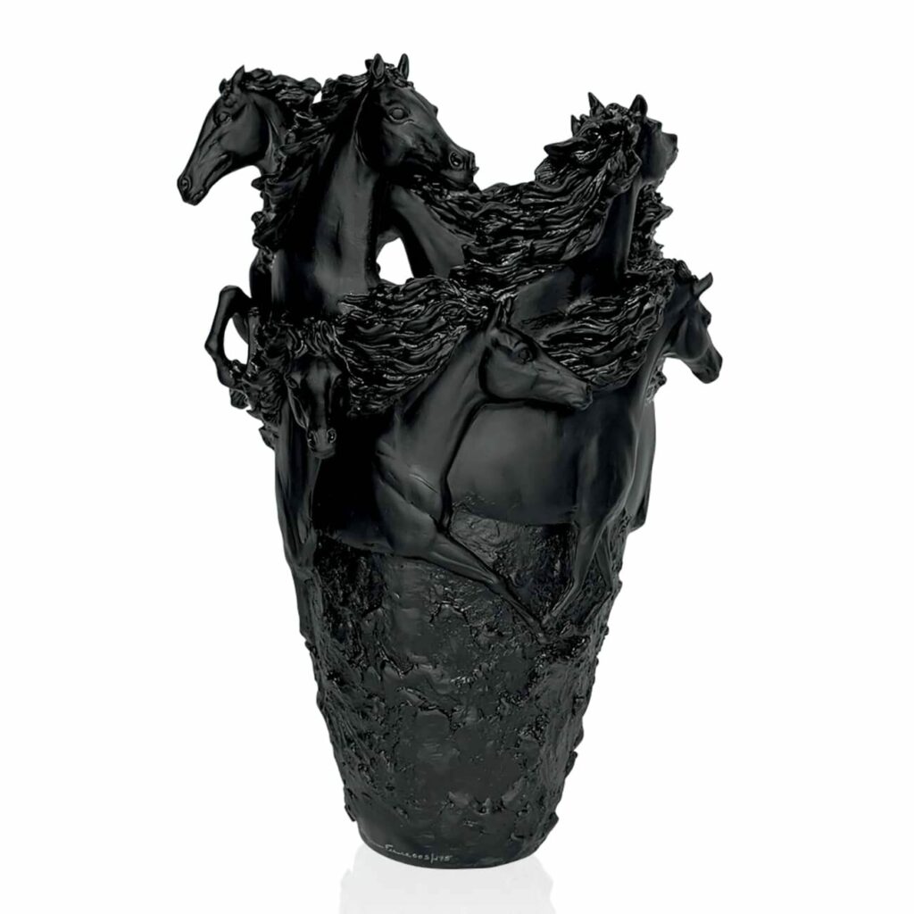 Figurine cheval en cristal. Taille : 13cm