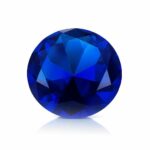 presse-papier-diamant-cristal-bleu-cobalt
