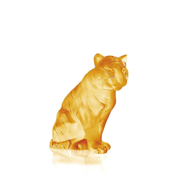 Tigre-assis-lustre-or-Lalique