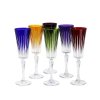 6 flûtes cristal timeless couleurs