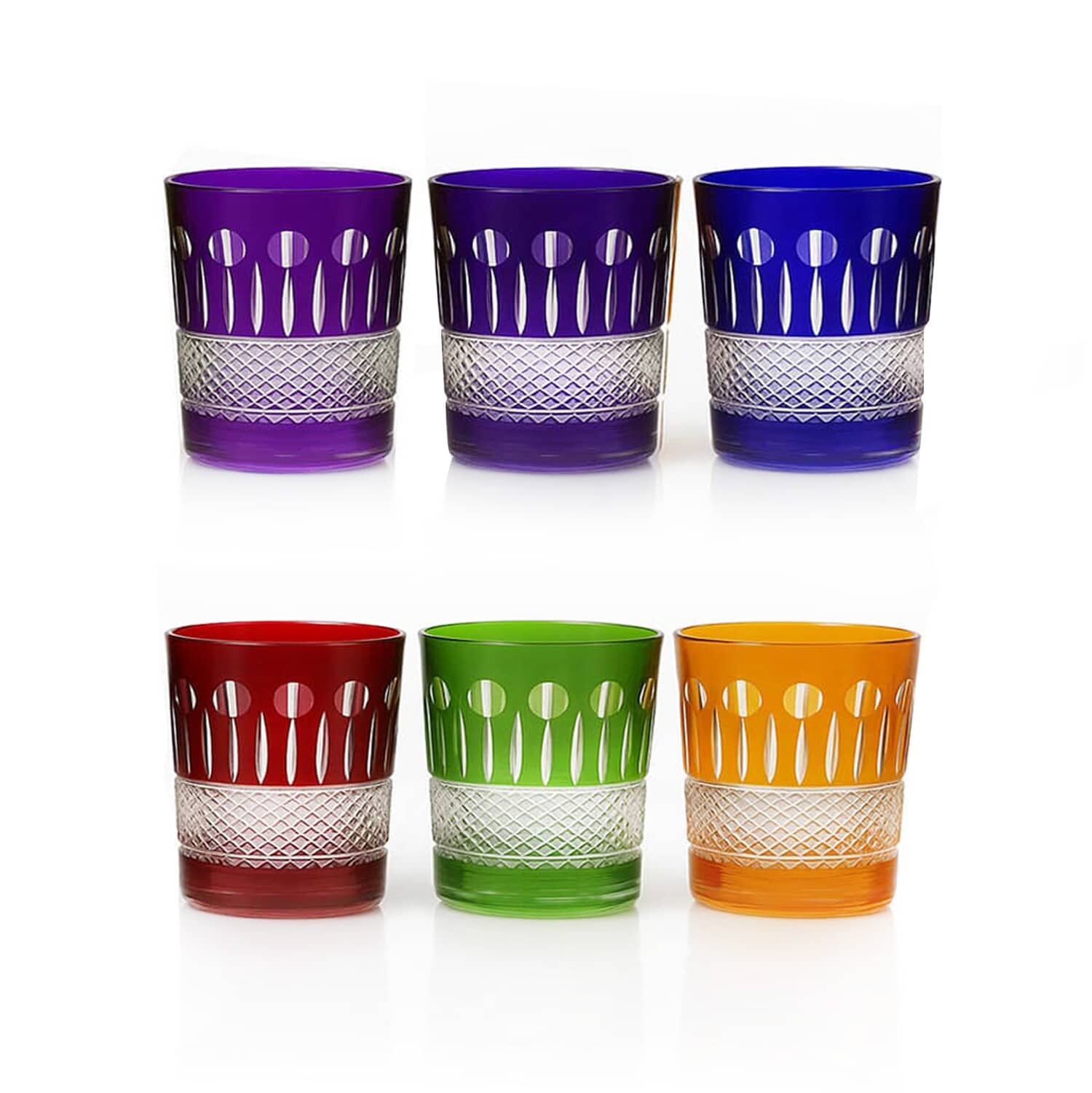 Set of 6 crystal tumblers yvan 1 gobelet-couleur-cristal-yvan