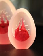 sulfure-presse-papier-bulle-cristal-rouge