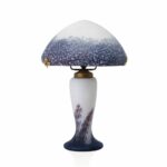 Lampe-champignon-pate-de-verre-violet