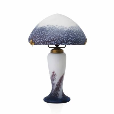 Lampe-champignon-pate-de-verre-violet