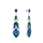 Boucles d'oreilles paon lalique
