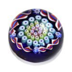 Sulfure presse-papier cristal millefiori