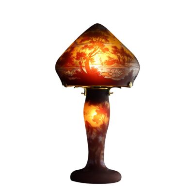 Lampe pâte de verre Tip Gallé