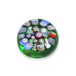 Sulfure presse-papier cristal millefiori