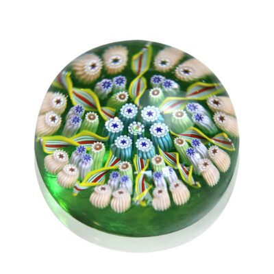 Sulfure presse-papier cristal millefiori