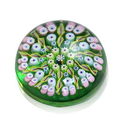 Sulfure presse-papier cristal millefiori