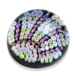 Sulfure presse-papier cristal millefiori