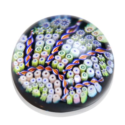 Sulfure presse-papier cristal millefiori