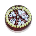 Sulfure presse-papier cristal millefiori