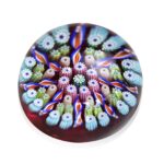 Sulfure presse-papier cristal millefiori