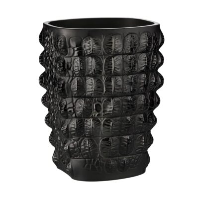 VASE-CROCO-NOIR-cristal-lalique