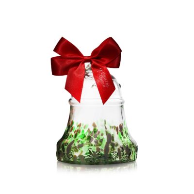 boule-de-noel-cloche-cristal-vert