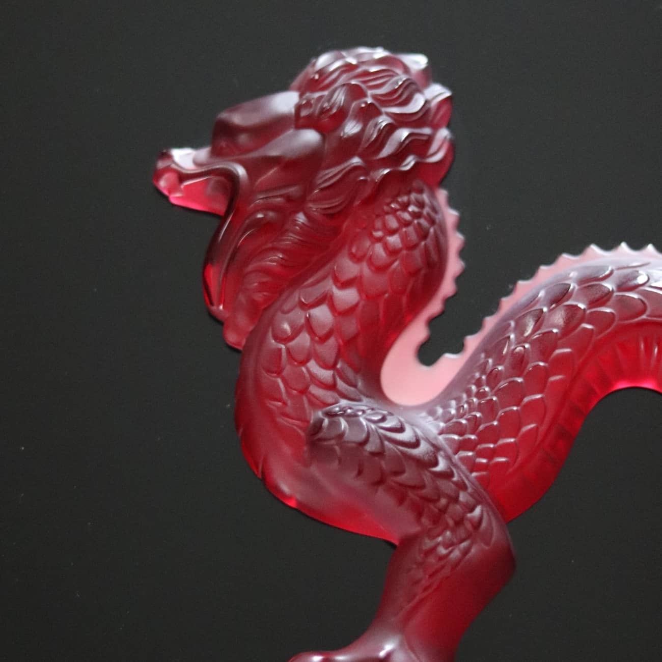 Red dragon Jewellery BOX IN BLACK LACQUERED Lalique 3 dragon-rouge-cristal