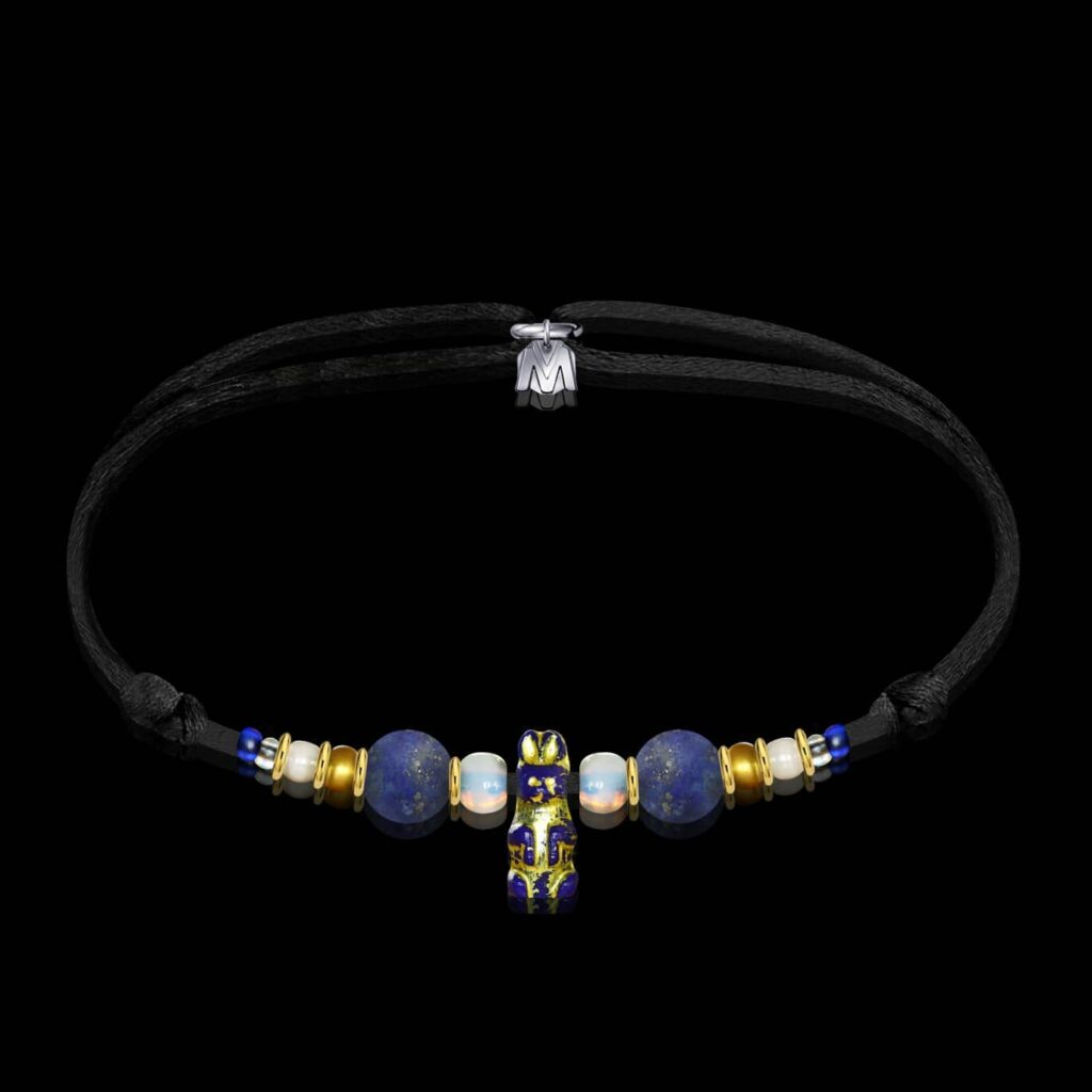 bracelet-lapin-fortune-verre-lapis-lazuli