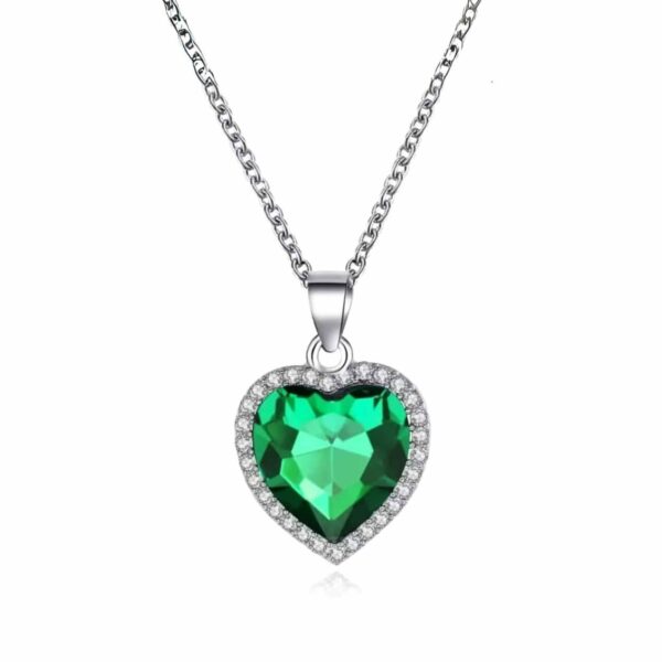 pendentif coeur titanic vert 1