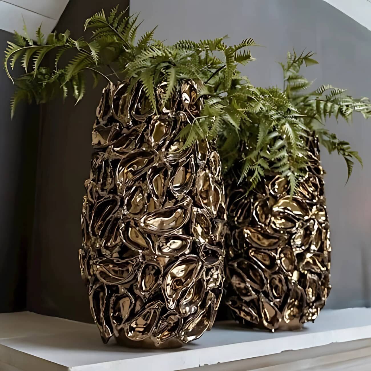 Grand vase Oyster céramique bronze 2 vase-ceramique-coquille-huitre