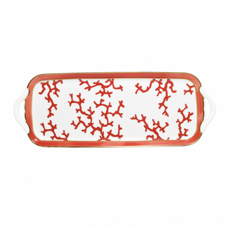 Long cake serving plate 40 cm Cristobal Raynaud 2 plat-a-cake-40-cm-cristobal-rouge-raynaud