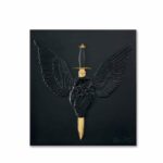 Eternal-Prayer-Damien-Hirst-lalique-noir-tamponne-or