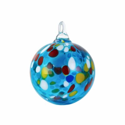 boule-noel-turquoise-mouchete