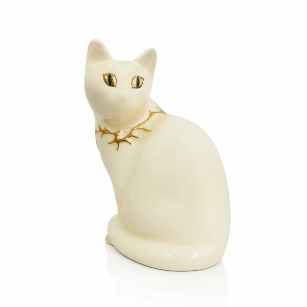 chat-faience-coraux-emaux-de-longwy