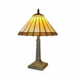 lampe-decorative-vitrail-tiffany-ambre