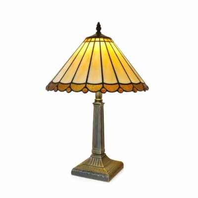 lampe-decorative-vitrail-tiffany-ambre