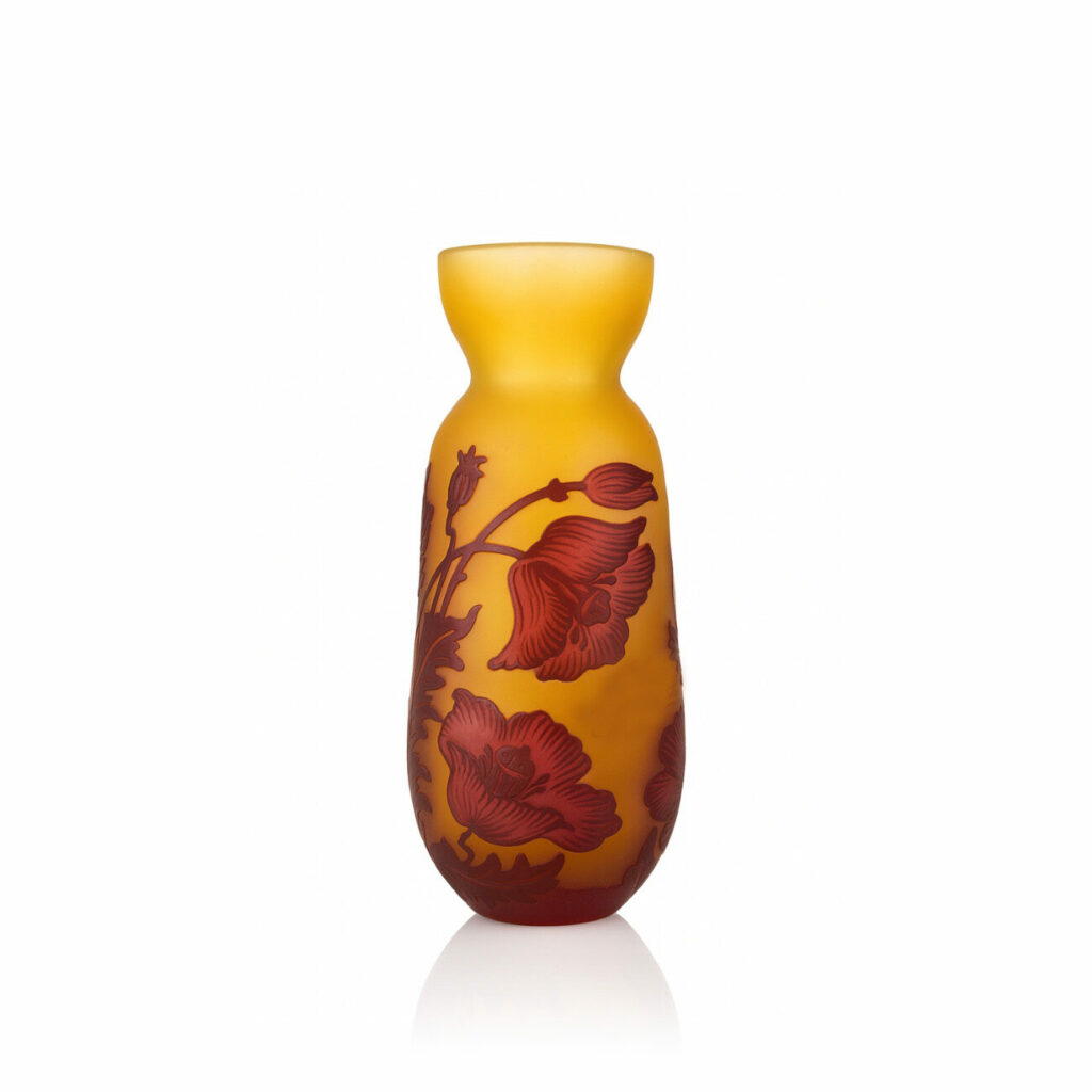 Petit Vase Tonneau Gallé - Art Verrier - Occasion