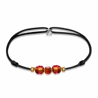 bracelet-murano-feuille-or