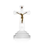 Crucifix cristal sablé de bohême