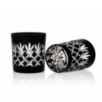 2 pineapple black whisky tumblers