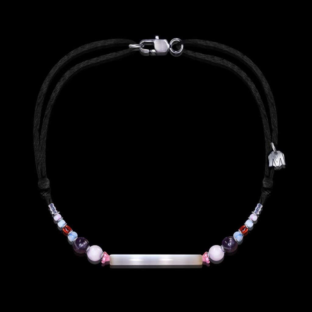 collier femme nympheasquartz rose amethyste 1