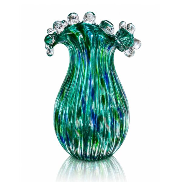 vase-floraison-paquerette-cristal-turquoise