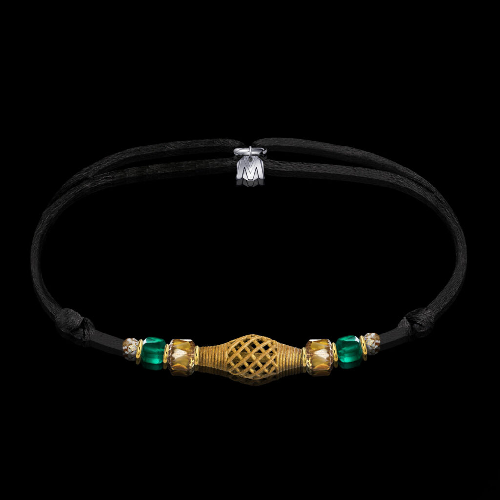 bracelet-bronze-afrique-Nya-Tano-cordon-perle-baule